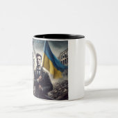 Drapeau ukrainien Zelenskyy Mug à deux tons (Devant droit)