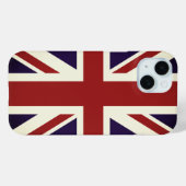 drapeau Union Jack anglais iPhone 15 coque (Verso (horizontal))