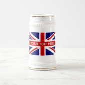 Drapeau Union Jack blanc bière stein mug (Centre)