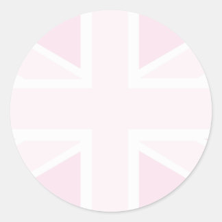 Drapeau Union Jack dans les stickers rose bébé