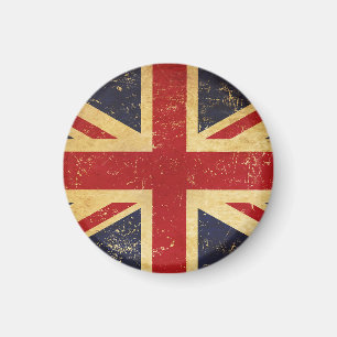 Drapeau Union Jack Vintage Grunge Magnet