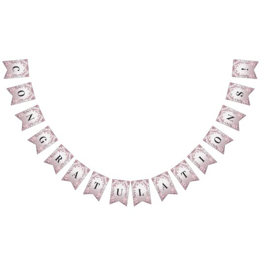 Drapeau unique rose floral (Tout)