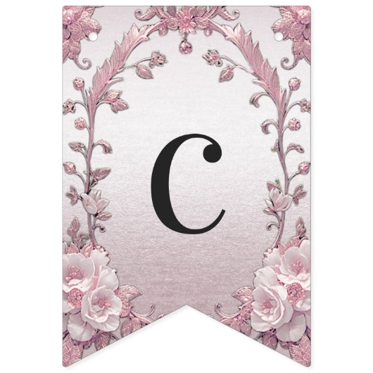 Drapeau unique rose floral (Premier drapeau)