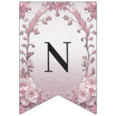 Drapeau unique rose floral (Troisième drapeau)