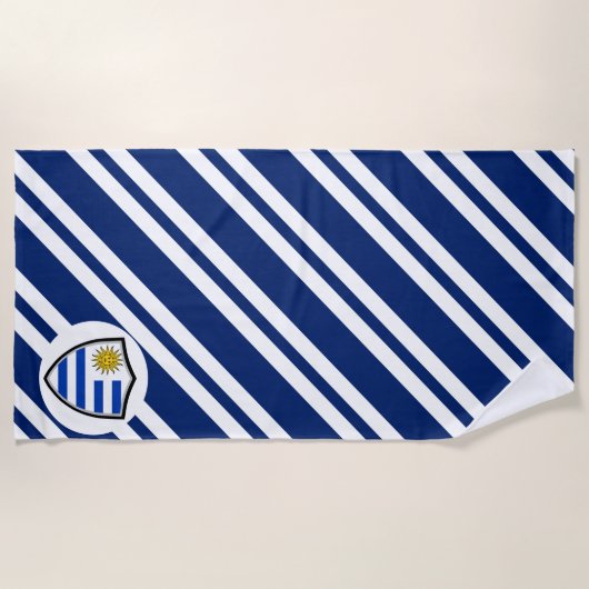 Drapeau uruguayen serviette de plage (Devant)