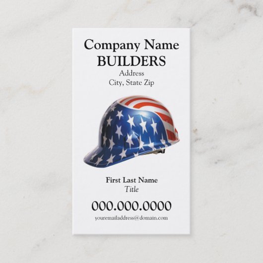 Drapeau US Construction Casquette dur Carte Goudy  (Devant)