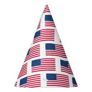 Drapeau USA Chapeau de Fête en Papier Patriotique