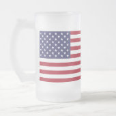 Drapeau Usa Frosted 16 oz de verre givré Mug (Gauche)