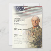 Drapeau USA | Invitation photo personnalisée (Devant)