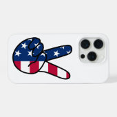 Drapeau USA Signe V (Verso Horizontal)