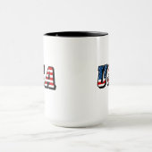 Drapeau USA Texte sonnerie café Mug (Centre)