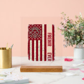 Drapeau vertical vintage papa pompier (Mariage)