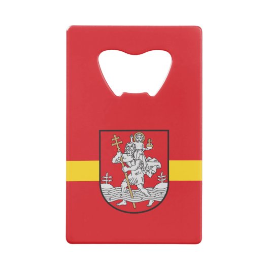 Drapeau Vilnius, Lituanie Carte de crédit bouteill (Devant)