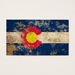 Drapeau vintage âgé rugueux du Colorado