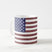 Drapeau vintage américain café Mug (Devant gauche)