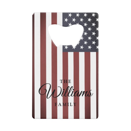 Drapeau vintage américain et nom de famille person (Devant)