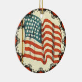Drapeau vintage américain ornement de Noël (Droite)