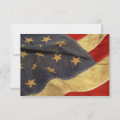 Drapeau Vintage du Mariage militaire RSVP (Dos)