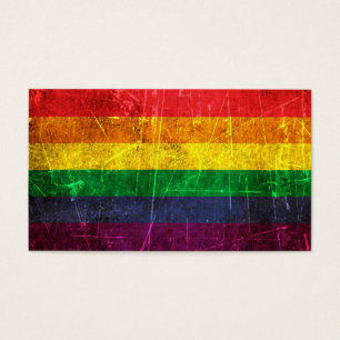 Drapeau vintage rayé et porté d'arc-en-ciel de g