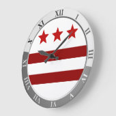 Drapeau Washington D.C. Grande horloge (Angle)