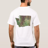 Drapeau Washington + T-shirt Carte (Dos)