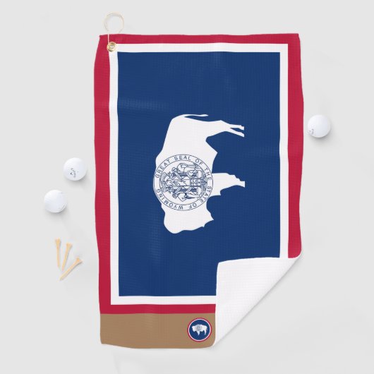 Drapeau Wyoming & Wyoming monogrammed / serviette (En situation)