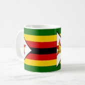 Drapeau Zimbabwe Céramique café Mug (Devant gauche)