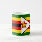 Drapeau Zimbabwe Céramique café Mug (Centre)