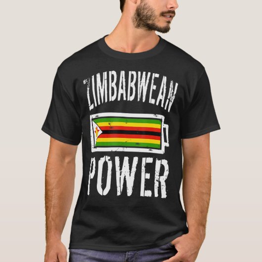 Drapeau Zimbabwe T-Shirt Zimbabwe Power Battery Pr (Devant)