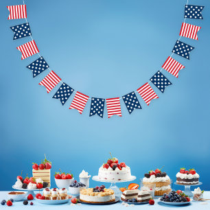 Drapeaux américains rectangles rouges blancs bleus