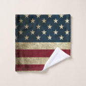 Drapeaux américains rustiques de pays patriotique (Gant de toilette)