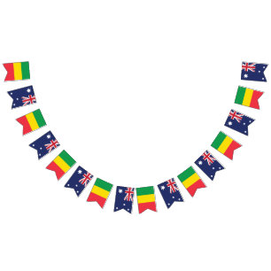 Drapeaux australiens et éthiopiens côte à côte