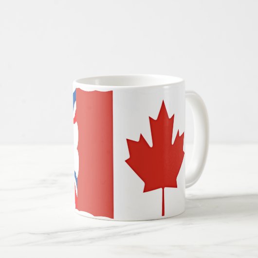 Drapeaux canadiens assyriens Mug (Devant droit)