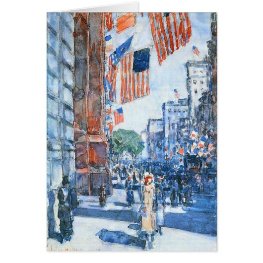 Drapeaux Cinquième Avenue par Childe Hassam, Art V (Devant)