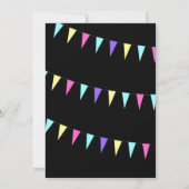 Drapeaux colorés Invitation 18e anniversaire (Dos)