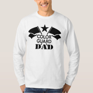 Drapeaux croisés noirs Garde couleur T-shirt papa