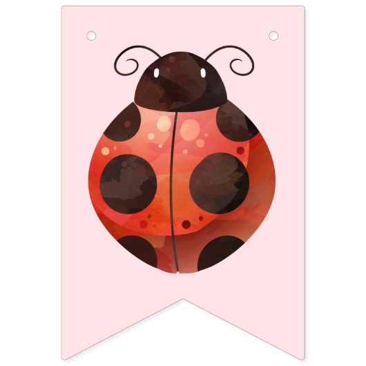 Drapeaux d'anniversaire de Ladybug Pennant Banner (Premier drapeau)