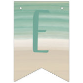 Drapeaux de Baby shower de plage Turquoise moderne (Deuxième drapeau)