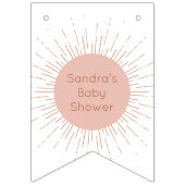 Drapeaux de Baby shower solaire Boho rose (Premier drapeau)