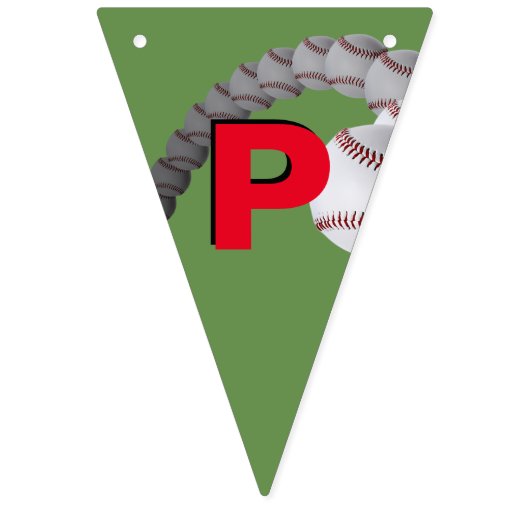 DRAPEAUX de bannière d'anniversaire de base-ball (Troisième drapeau)