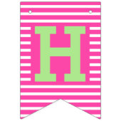 Drapeaux de Bunch d'Anniversaire Rose et Vert (Deuxième drapeau)