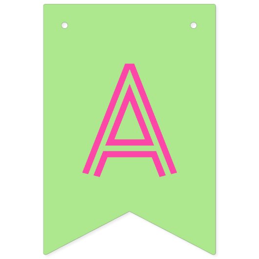 Drapeaux de Bunch d'Anniversaire Rose et Vert (Troisième drapeau)