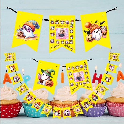 Drapeaux de Bunch Ghost pour enfants Anniversaire