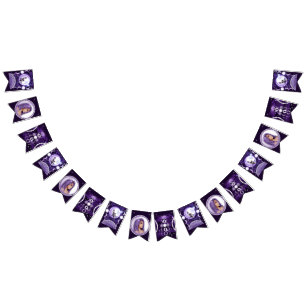 Drapeaux de Buntage d'enfants de lune violette