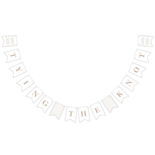 Drapeaux de bunting à nœud illustré - Beige (Tout)