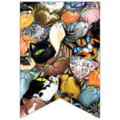 Drapeaux de Bunting Anniversaire avec Happy Cat Pa (Premier drapeau)