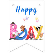 Drapeaux de Bunting Anniversaire Joyeux Bears Part (Premier drapeau)