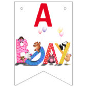 Drapeaux de Bunting Anniversaire Joyeux Bears Part (Troisième drapeau)