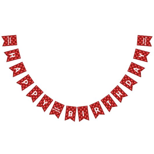 Drapeaux de Bunting Anniversaire Or Red Diamonds T (Tout)