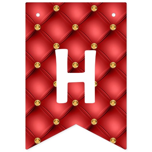 Drapeaux de Bunting Anniversaire Or Red Diamonds T (Deuxième drapeau)